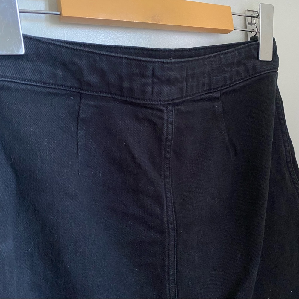 Aritzia Wilfred Free Black Denim Mini Skirt Size 2 Y2K Streetwear - Picture 6 of 10